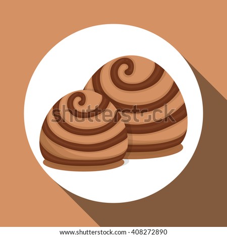 Chocolate design over white background, vector illustration