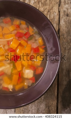 Homemade chicken soup 