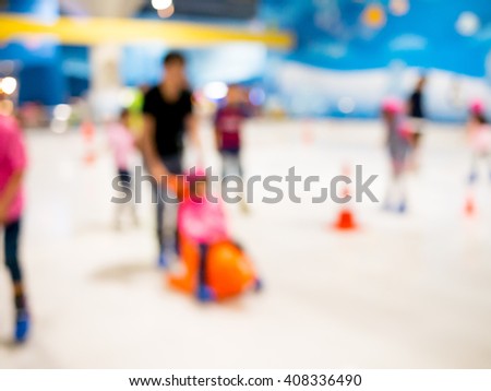 blur Image of Ice Skating Rink ,blur background