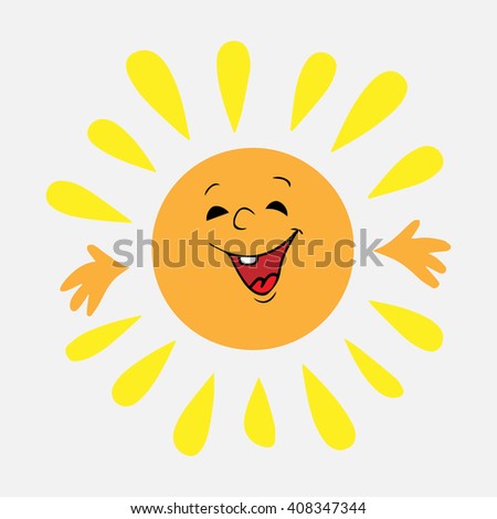Cartoon smiling sun