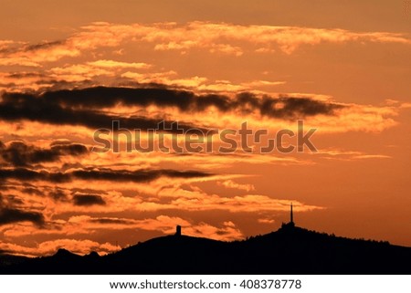 Sunset on the mountain (France)