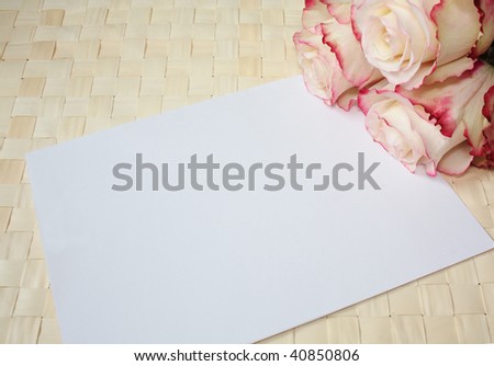 letter and  rose