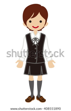 Japanese Female High school student - short hair