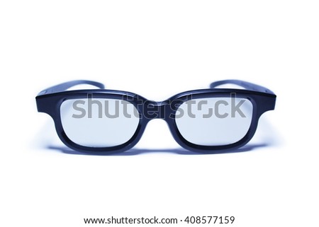 Polarized glasses to view the 3D movies in the cinema