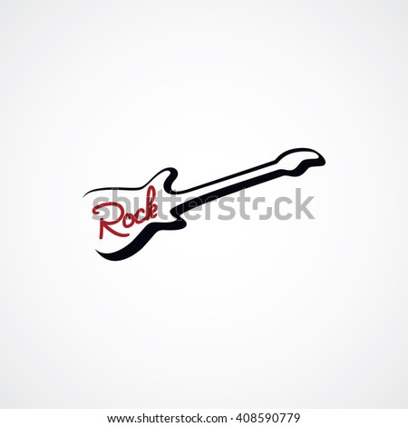guitar line logotype - logo theme