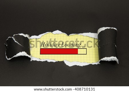 Design of progress bar, holiday loading with torn paper 