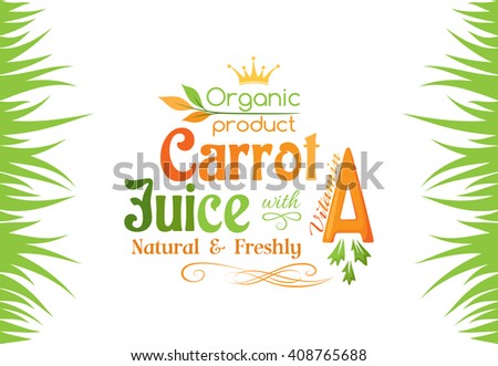 Carrot juice with vitamin A banner