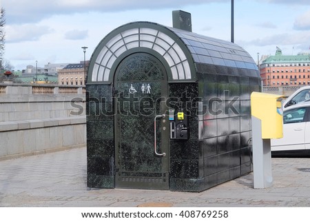Street toilet in Stockholm, Sweden