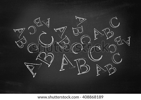 ABC written on a blackboard