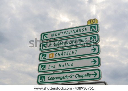 Street sign in Paris.
