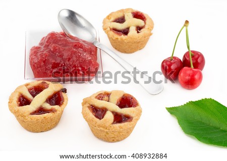 tart with cherry jam