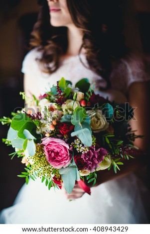big beautiful bouquet of colorful flowers