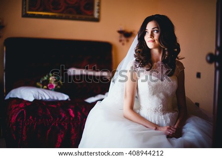 young beauty ready for wedding ceremony
