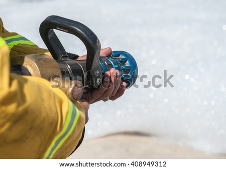 Training operational firefighter.

