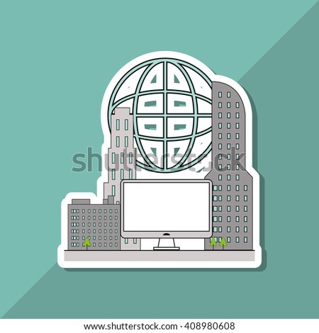 Smart city vector design, editable graphic