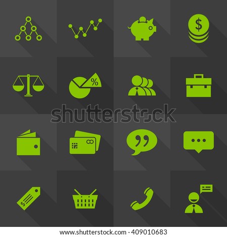 Vector Flat Icon Set - Business
