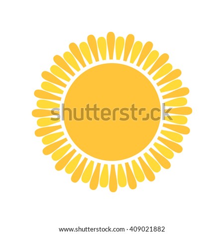 Cute sun icon. Vector illustration