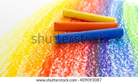 Colorful with Crayon background