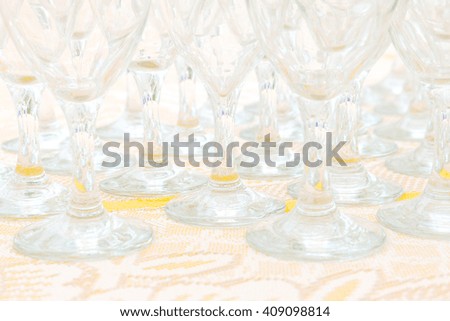 Several empty glass