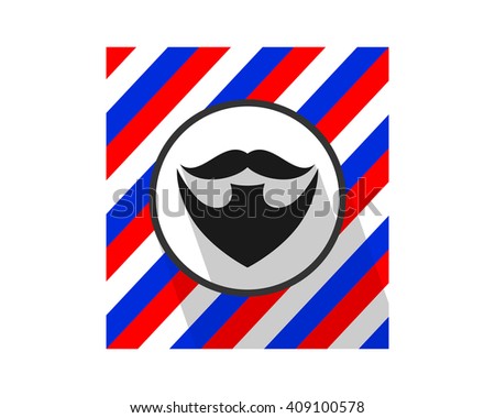mustache logo beard facial hair barbershop image icon logo