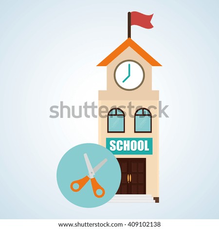 Flat illustration about back to school design, education related
