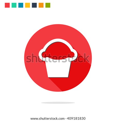 Vector illustration of cupcake icon