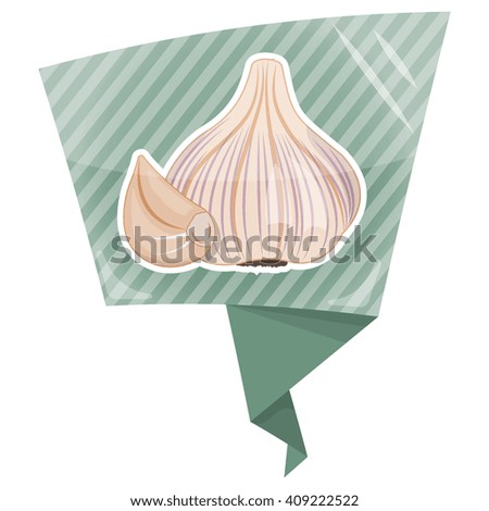 Garlic colorful icon