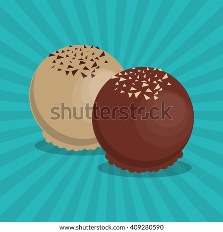 colorful chocolate design, vector illustration, sweet and delicious