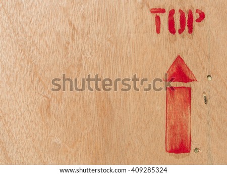  image  of fragile symbol on wood board