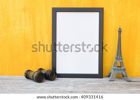 mock up poster frame in room