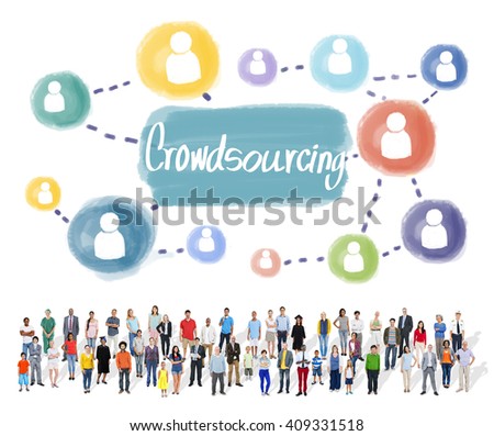 Crowdsourcing Collaboration Information Content Concept Royalty-Free Stock Photo #409331518