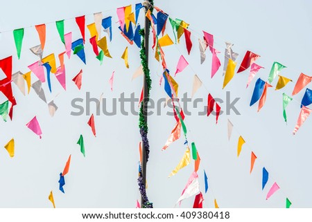 Colorful Bunting or triangle flag 