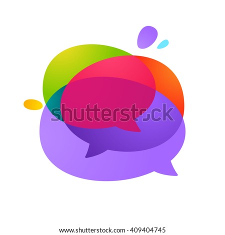 Sphere speech bubble logo. Vector design template elements for your application or corporate identity.