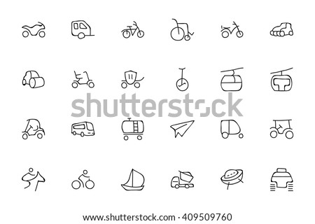Transport Hand Drawn Doodle Icons 4
