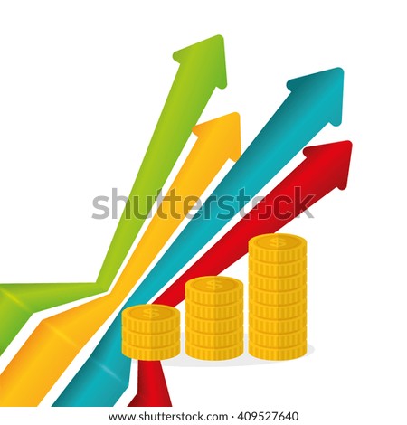 Flat illustration of profit design , editable vector