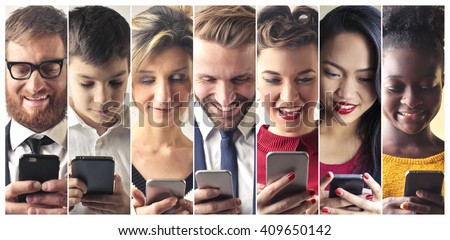 Smartphone users Royalty-Free Stock Photo #409650142
