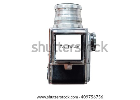 Isolated Top View of Medium Format Camera