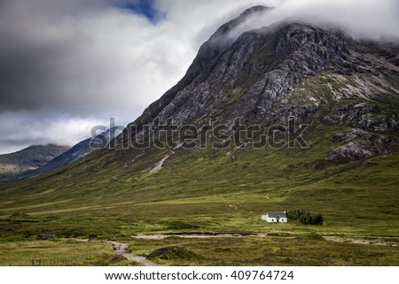 Lone cottage, Scottish Highlands