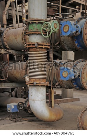 Pipeline valve facilities in steel mills 