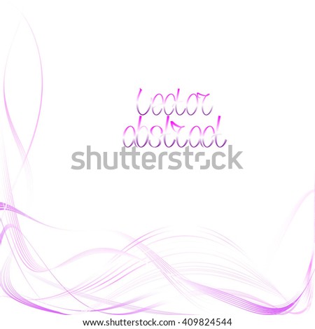 Pink Lines and Violet Waves. Vector Illustration