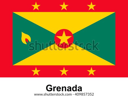 vector image of flag Grenada