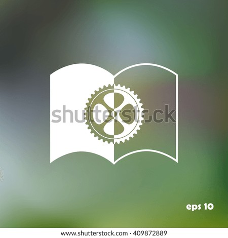 The open book icon. Manual and tutorial, instruction symbol, vector