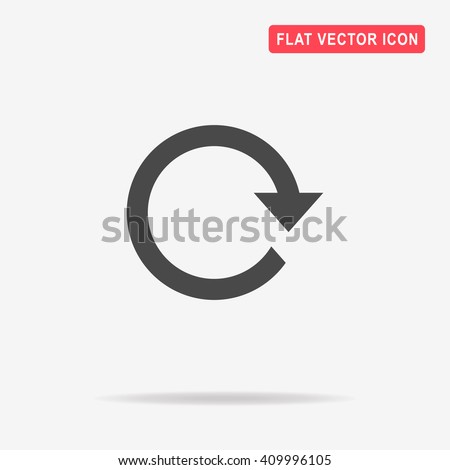 Replay icon. Vector concept illustration for design. Royalty-Free Stock Photo #409996105