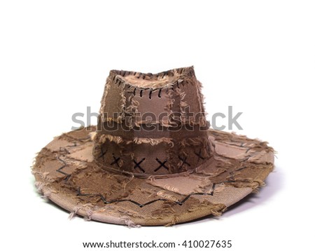cowboy hat  , Placed on a white background.