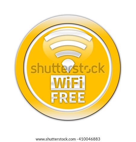 WIFI free button isolated