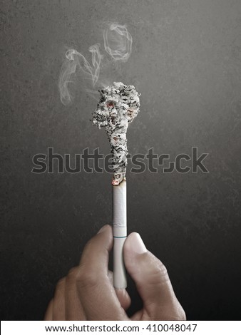 Stop smoking will be late. concept for tobacco day made by retouch