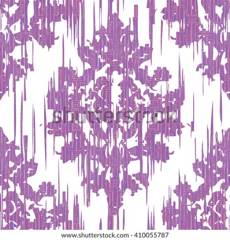 Distressed damask pattern seamless vector background tile