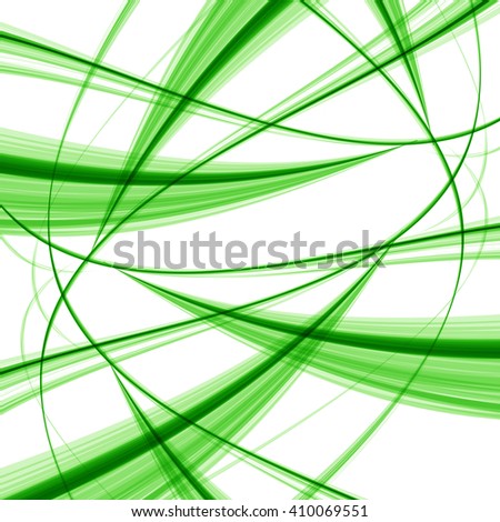Background with abstract green wave