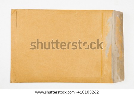 brown envelope isolated on white background