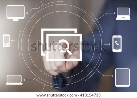 Search magnifier file business online communication computer